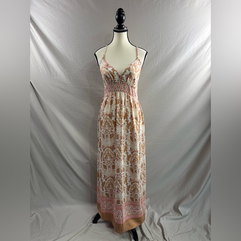 Boho Floral Print Backless Spaghetti Strap Dress - Picture 6 of 9